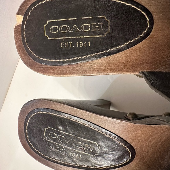 Coach Sabrina Leather Heels Mules/Clogs. Patchwork Vintage Sz 10 - Picture 3 of 6